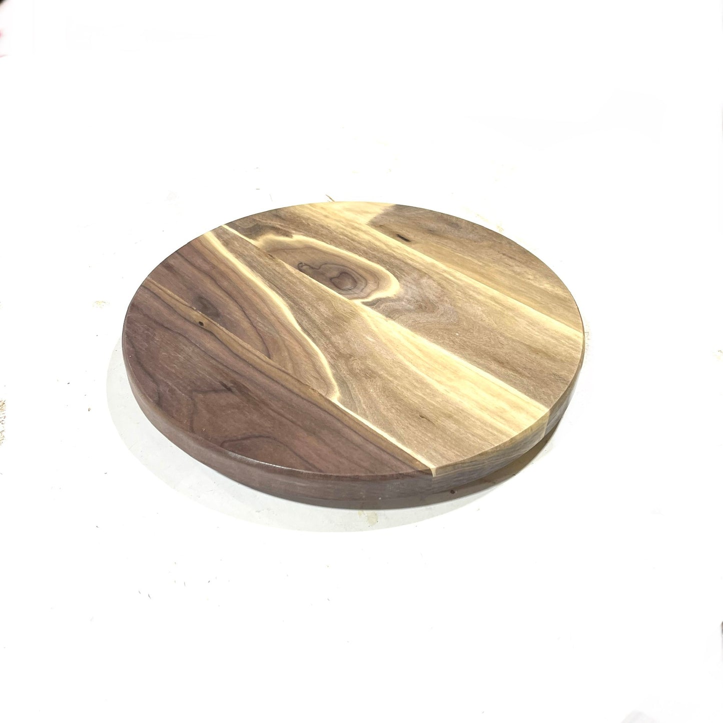 Walnut Boat Table available any diameter. Includes sapwood but can be all dark!