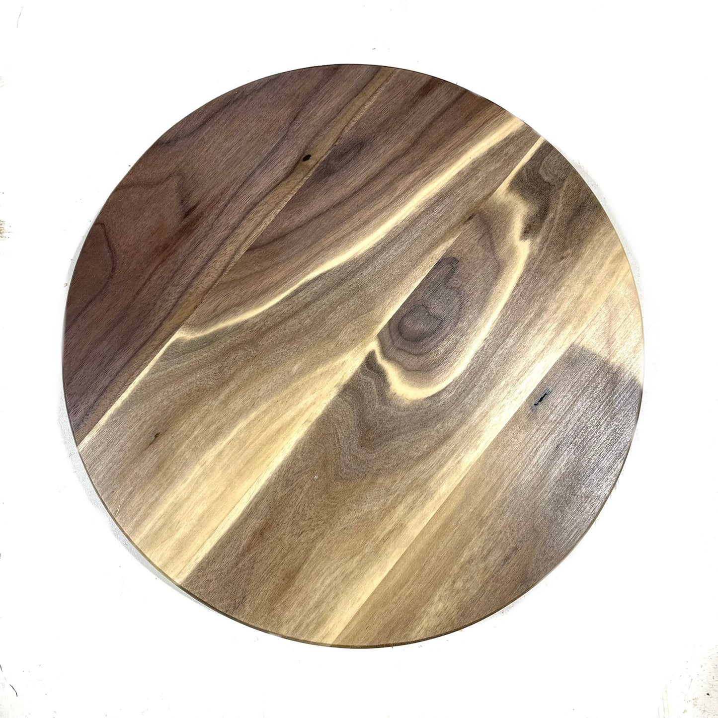 Walnut Boat Table available any diameter. Includes sapwood but can be all dark!