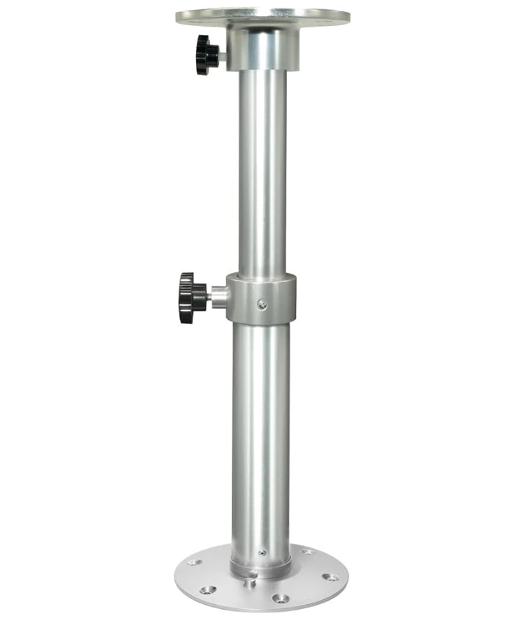 Polished aluminum adjustable height stand
