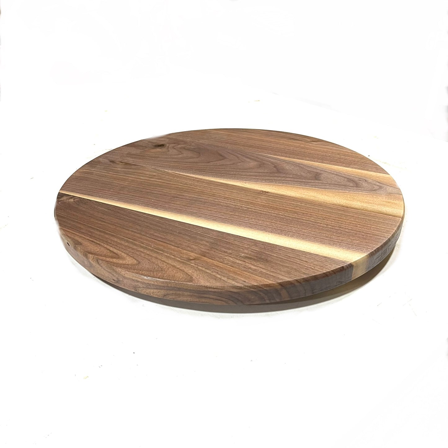 Walnut Boat Table available any diameter. Includes sapwood but can be all dark!