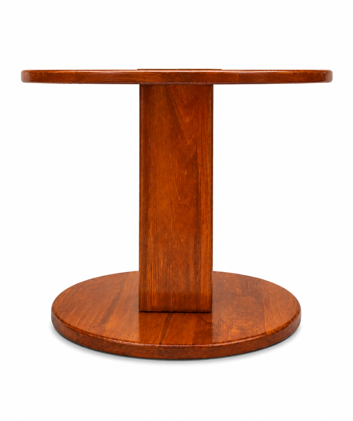 Round Cherry Boat Table with Compass Rose and Weighted Static Base - No mounting needed