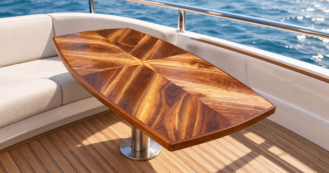 Teak boat table: what to check before ordering