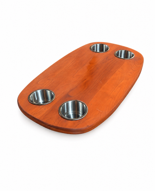 Cherry Boat Table with optional cupholders and color matching