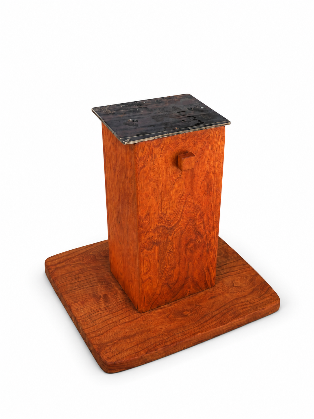Solid Cherry Self-Rising Boat Table Base – Two Height Settings