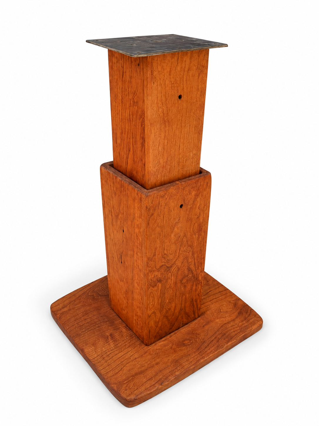 Solid Cherry Self-Rising Boat Table Base – Two Height Settings